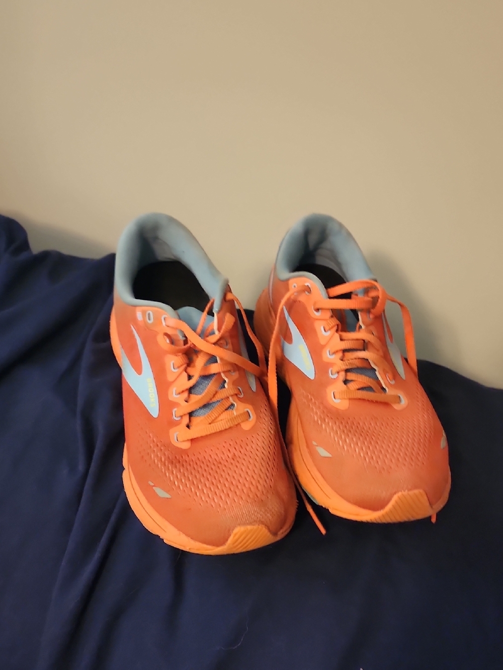 Brooks Orange and Light Blue Men's Athletic Running Shoes